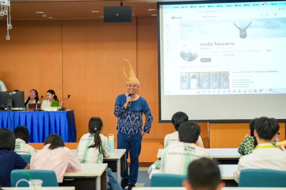 ภาพบรรยากาศเวิร์กช็อปเขียนเพลงกับแมงคาม — Green Talent Generation — คณะนิเทศศาสตร์ จุฬาฯ (2025)